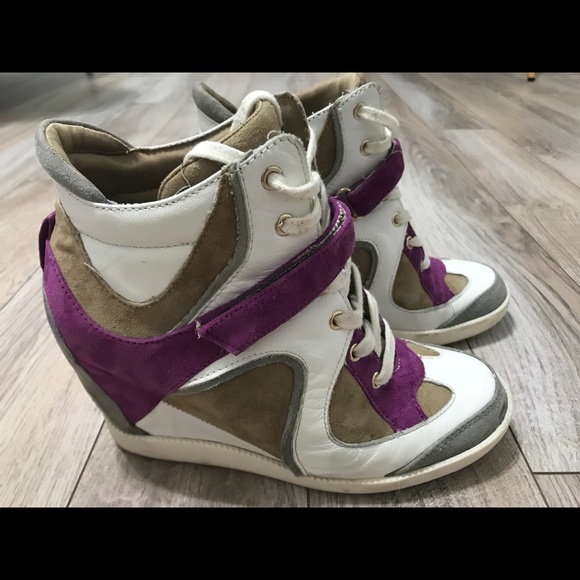 guess wedge sneakers black
